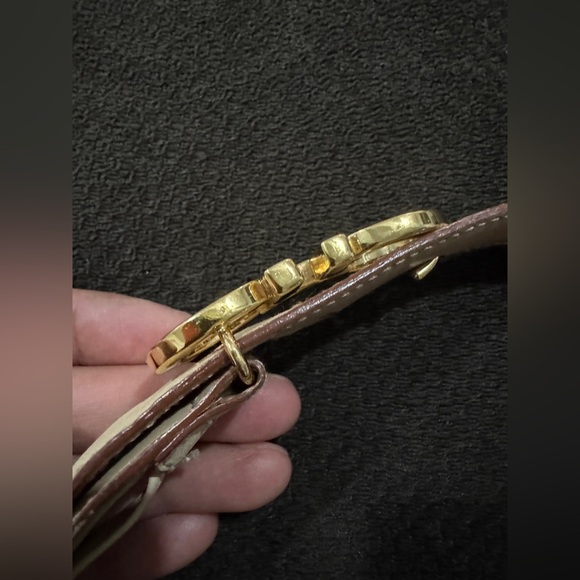 Salvatore Ferragamo GANCINI beige and gold belt M - Picture 5 of 13
